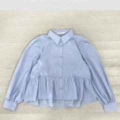 即購入◎ ペプラムシャツ ブルーのサムネイル
