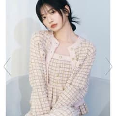 【LILLY BROWN】ツイードニットペプラムビスチェ　アイボリーのサムネイル