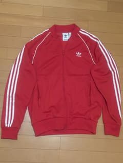 adidas トラックジャケット　赤　Mのサムネイル