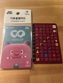 韓国 気候同行カード　T-moneyカード　 セットのサムネイル
