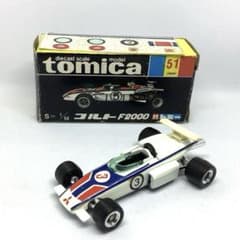 トミカ 黒箱 三菱コルト F2000 三菱マーク入赤紺塗装 専用ホイール絶版