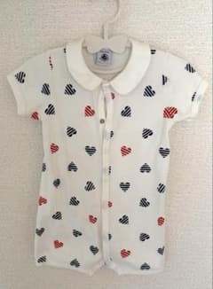 PETIT BATEAU ハート柄 ロンパース 12m/74cm プチバトーのサムネイル