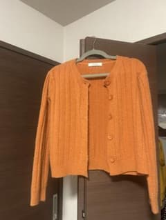 EMODA オレンジ リブニット カーディガン 長袖のサムネイル