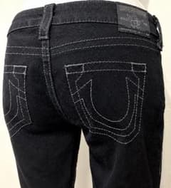 TRUE RELIGION USA製 クロップド ブラックデニム 27 Y2Kのサムネイル