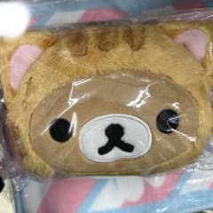 레트로 리락쿠마 한가로이 고양이 테마 패스 케이스 파우치 릴 포함