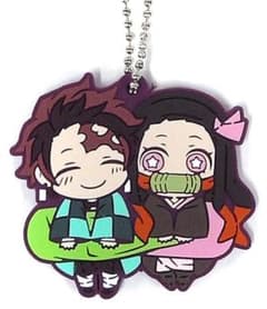 鬼滅の刃 竈門炭治郎 竈門禰豆子 ラバーキーホルダー キャラばんちょうこうのサムネイル