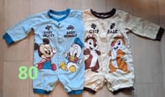 ミッキー ドナルド チップ デール ロンパース 80のサムネイル