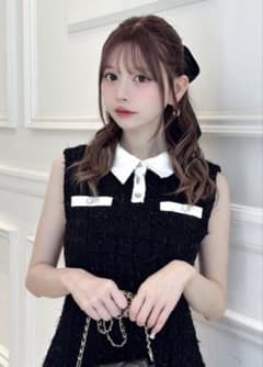 GRL ツイードノースリーブミニワンピース[pm768]のサムネイル