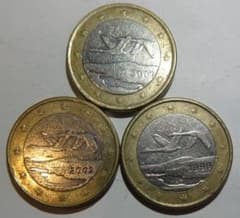 1ユーロ硬貨 フィンランド 3枚 約23mm - メルカリ