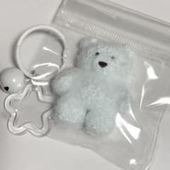 모코모코 가짜 파우더 가루가 달린 스퀴즈 곰 키링