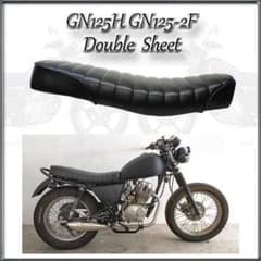 【 GN125H / 2F　タックロール ダブルシート　ブラック 黒 】のサムネイル