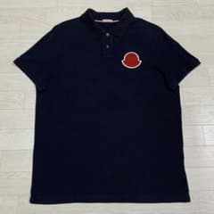 大人気★ モンクレール　デカワッペン　ネイビー　ポロシャツ　XL 5S619 大人気☆ モンクレール デカワッペン ネイビー ポロシャツ XL 5S619