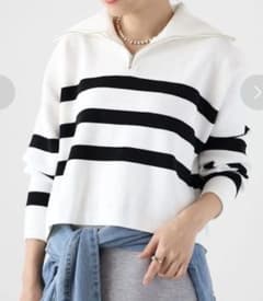 未開封 Vin ハーフジップ クロップドボーダーニット ヤマダヤ スコット