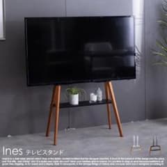 ち*ん様 Ines 棚付きテレビスタンド 黒 テレビ台 【家具350】のサムネイル
