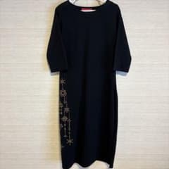 グラニフ　七分袖ワンピース　ヒンメリ刺繍のサムネイル