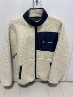 Champion フリースジャケット M ホワイト/ネイビーのサムネイル