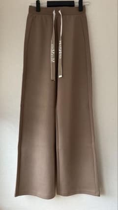 S Max Mara キャメル ワイドレッグ ジョガーパンツ ロゴドローコード 