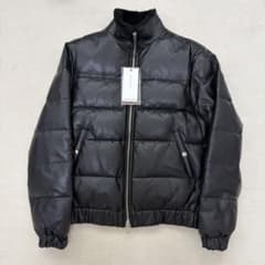 新品未使用 JOHN ELLIOTT ブラック ラム レザー ダウンジャケット 