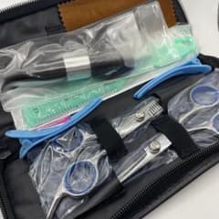 新品未使用　理容・美容用 セニングシザー カットシザー 散髪セットのサムネイル