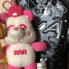 え〜パンダベースボールキーホルダー【ピンク】のサムネイル