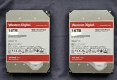 WD Red Pro HDD 16TB WD161KFGX 2台セット - メルカリ