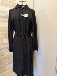 美品 HERMES エルメス 100％シルクシャツワンピース 長袖七分袖2WAY 