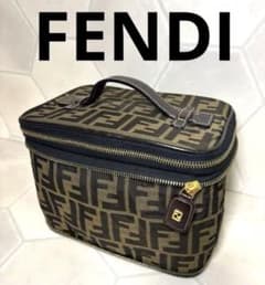 美品】FENDI フェンディ ズッカ柄 バニティ バッグ ポーチ 26554