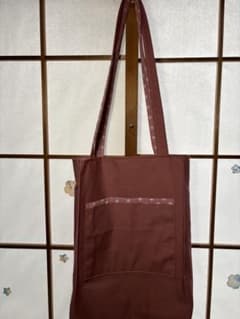 ハンドメイド　ピンク　帆布トートバッグ 花柄内袋付きのサムネイル
