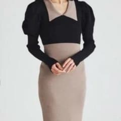 rienda バイカラーチェルシーカラーKnitのサムネイル
