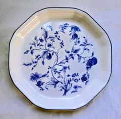 ウェッジウッド ブループラム 25cm プレート 青 白 大皿 ホールケーキ