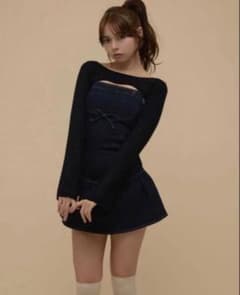 andmary Bonnie denim mini dress - メルカリ