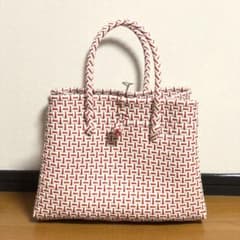 ビニールバック プラカゴ メルカド メケアリ ホワイト トマトレッド ツートンのサムネイル