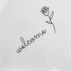 welcome＋バラ　ワイヤークラフト　インテリアのサムネイル