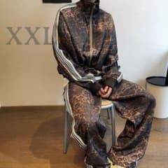 レオパード柄 ジャージ上下セット セットアップXXL - メルカリ