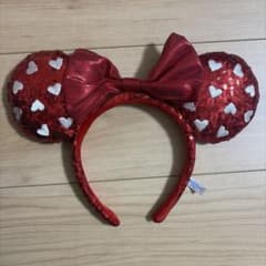 東京ディズニーリゾート カチューシャ レッド ハート スパンコールのサムネイル