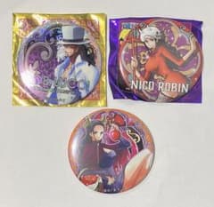ONE PIECE 輩缶バッジ ロビン ルッチ - メルカリ
