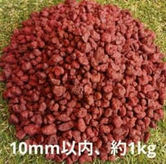レッドロック（ 10mm以内、約1kg）スコリア、溶岩、赤溶岩、火山砂利、赤石のサムネイル