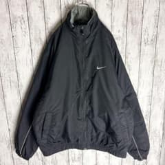 Y2K】NIKE ナイキ 中綿 ナイロンジャケット 黒 L 両面ロゴ a2 - メルカリ