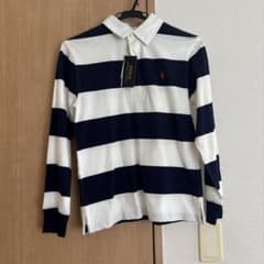 新品タグ付き⭐︎POLO RALPH LAUREN ストライプポロシャツ　150のサムネイル