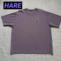 HARE メンズTシャツ Ｍ　バックプリント 花柄 パープルのサムネイル