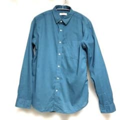 【BROWNY】メンズシャツ コットン カジュアル ターコイズ カラーシャツ Mのサムネイル