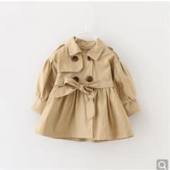 トレンチコート 90 女の子 春服 卒園式 入園式 ベージュのサムネイル