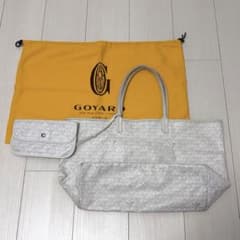 GOYARD ゴヤール 総柄 サンルイ PM トートバッグ ホワイト 白 - メルカリ