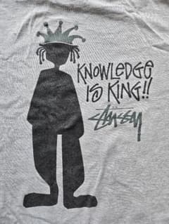80s 美品 oldstussy シャドーマン クラウン 黒タグ Tシャツ L - メルカリ