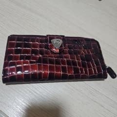 COCCO FIORE 長財布 クロコ型押し ワインレッドのサムネイル