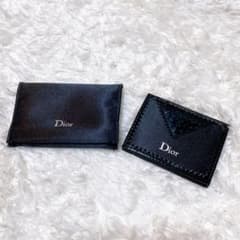 【新品未使用 11点セット】　DIOR　ディオール　ノベルティ　ミラー　ポーチ Dior ディオール ミラー 鏡 ポーチ付き ブラック ノベルティ - メルカリ