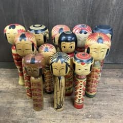D-3 昭和レトロ 【希少/まとめて】伝統こけし 12体セット 大量