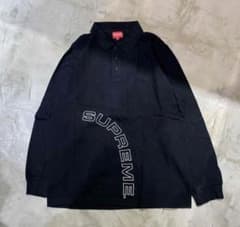Supreme Arch Logo L/S Polo Black - メルカリ