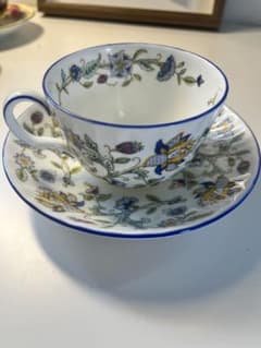 MINTON ハドンホール ブルー ティーカップ＆ソーサー ミントン - メルカリ