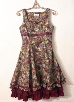 Victorian maiden ゴブラン柄 JSK ボルドー　ローズ Victorian maiden ゴブラン柄 JSK ボルドー ローズ - メルカリ
